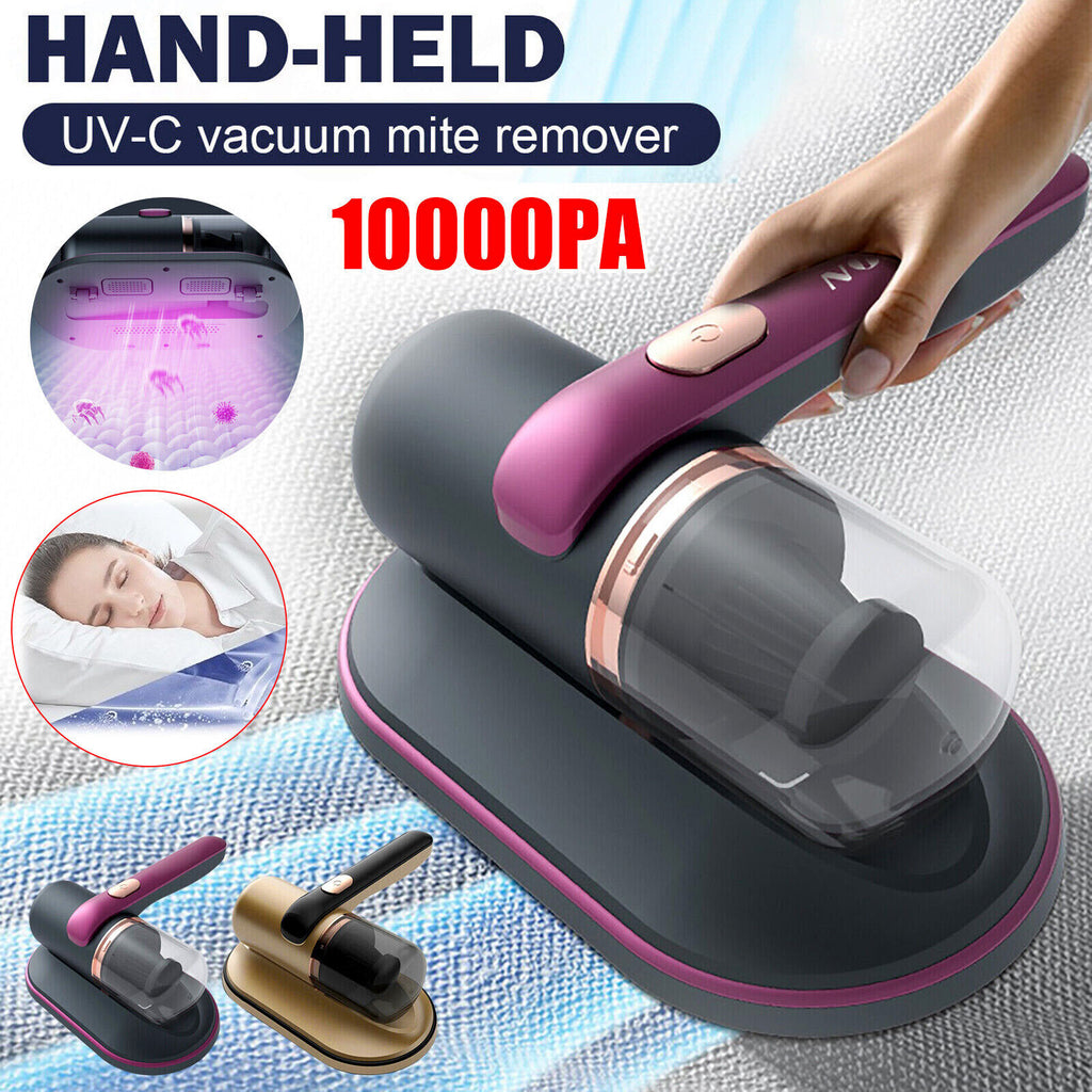 Cordless Dust Mite Remover Vacuum UV Cleaner 10000Kpa Home Bed Sofa Mattress Kit