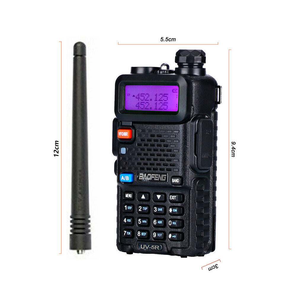 UV-5R Two Way Radio Walkie Talkie LCD Long Range  UHF with Headsets