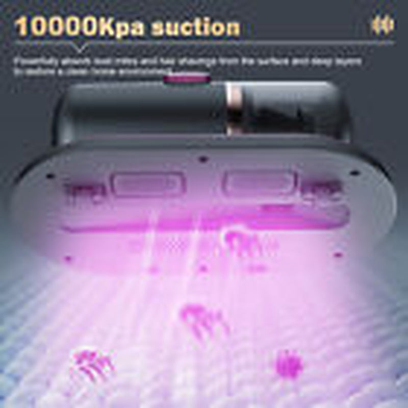 Cordless Dust Mite Remover Vacuum UV Cleaner 10000Kpa Home Bed Sofa Mattress Kit