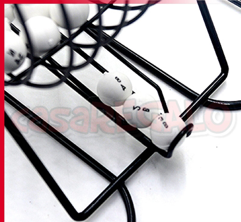 Wire Metal Cage Bingo Game Set 75 Balls Machine Rotary 18 Cards 150 Markers