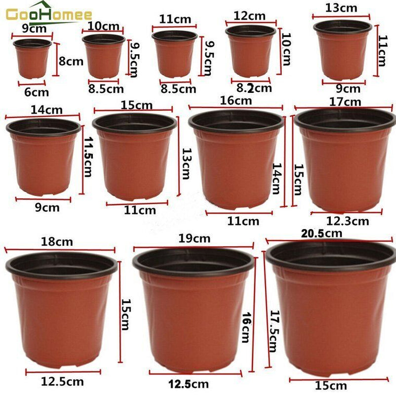 50/100Pcs Plastic Plant Flower Pots Nursery Seedlings Garden Plant Pot AU