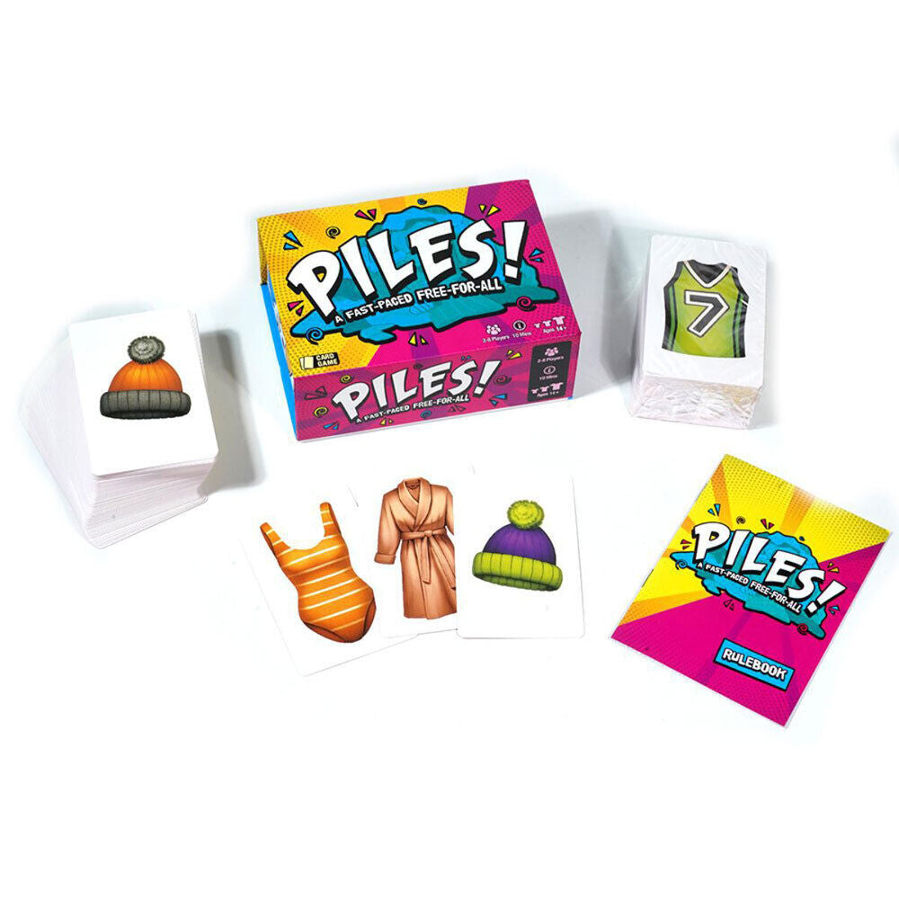 Family Kids Board Game Pilesa Fast-Paced Free-For-All Piles Card Games Age 8+