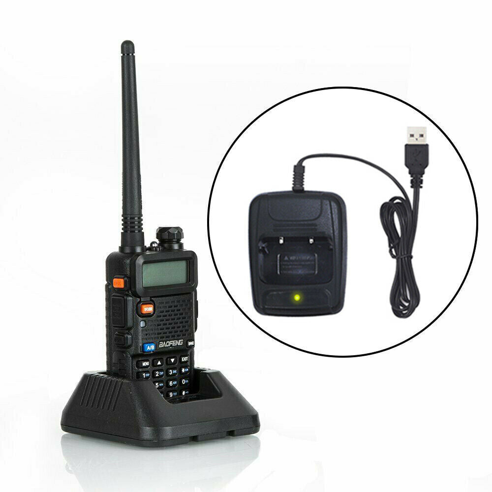 UV-5R Two Way Radio Walkie Talkie LCD Long Range  UHF with Headsets
