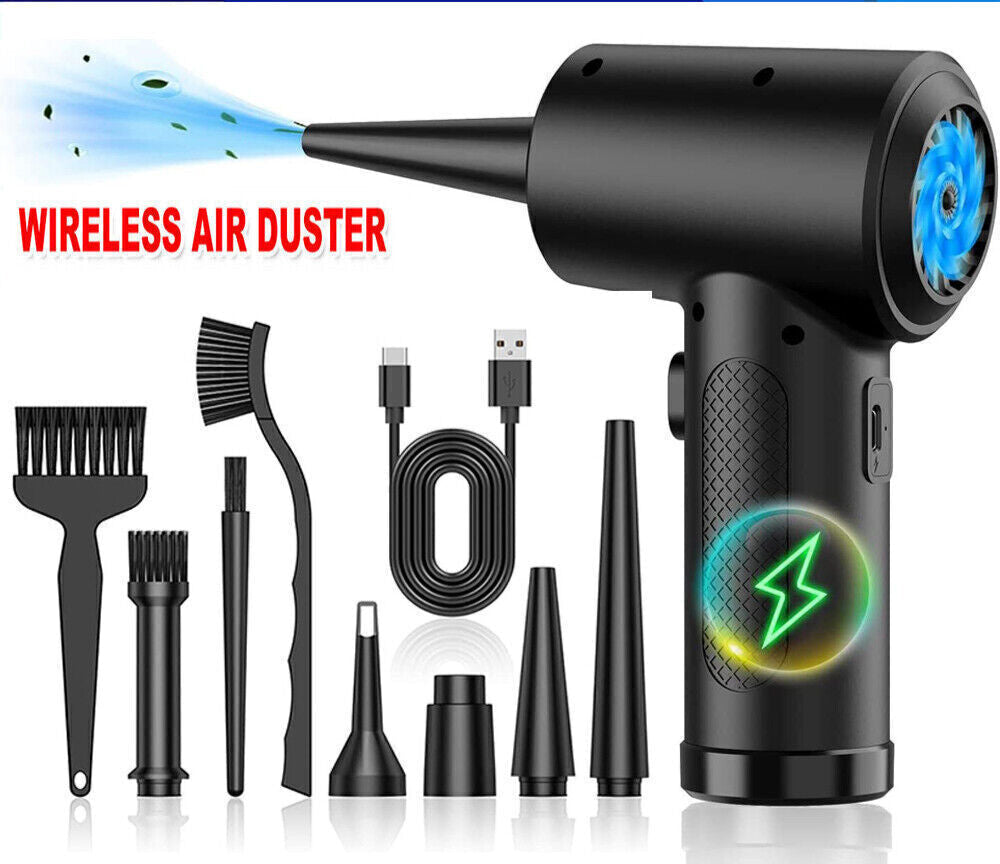 100000RPM Cordless Air Duster Compressed Air Blower Car PC Cleaning Cleaner 