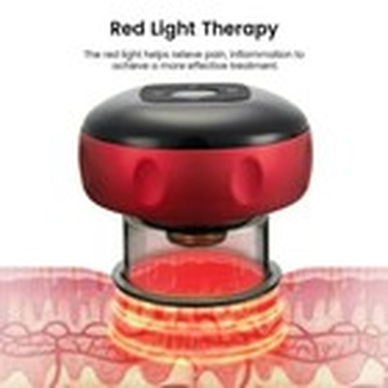 Portable Slimming Massager 12 Levels Electric Cupping Red Light Heating Therapy