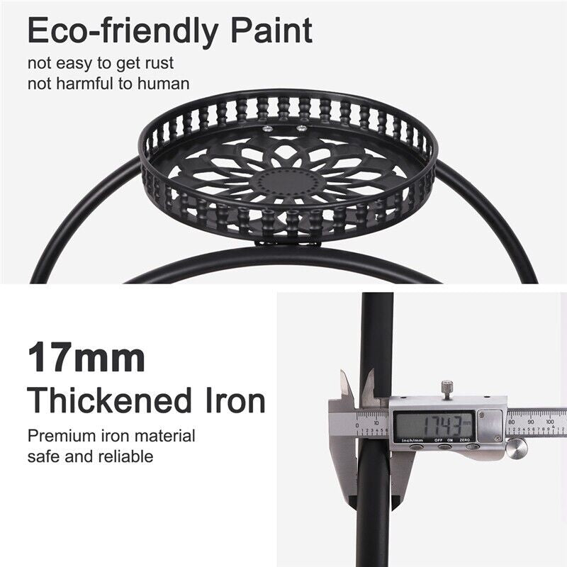4 Layer 6 Pots Metal Plant Stand Flower Holder Rack Display Holder Shelf Garden