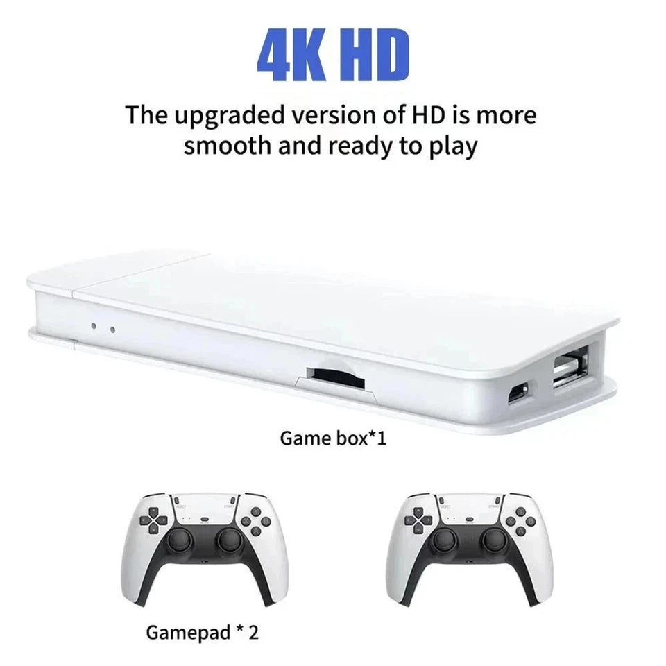 4K HDMI M15 Retro Game Stick Console 30,000+ Games Wireless TV Gaming System 2 Controllers