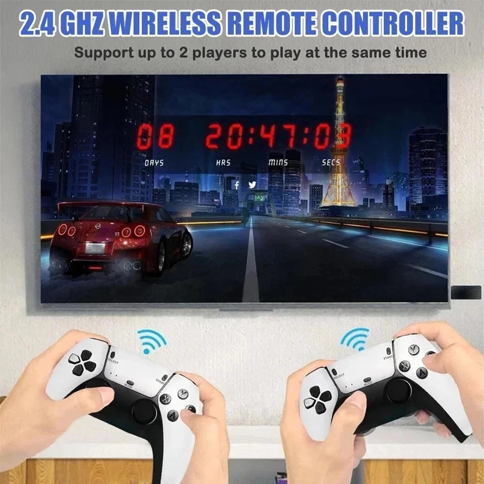 4K HDMI M15 Retro Game Stick Console 30,000+ Games Wireless TV Gaming System 2 Controllers
