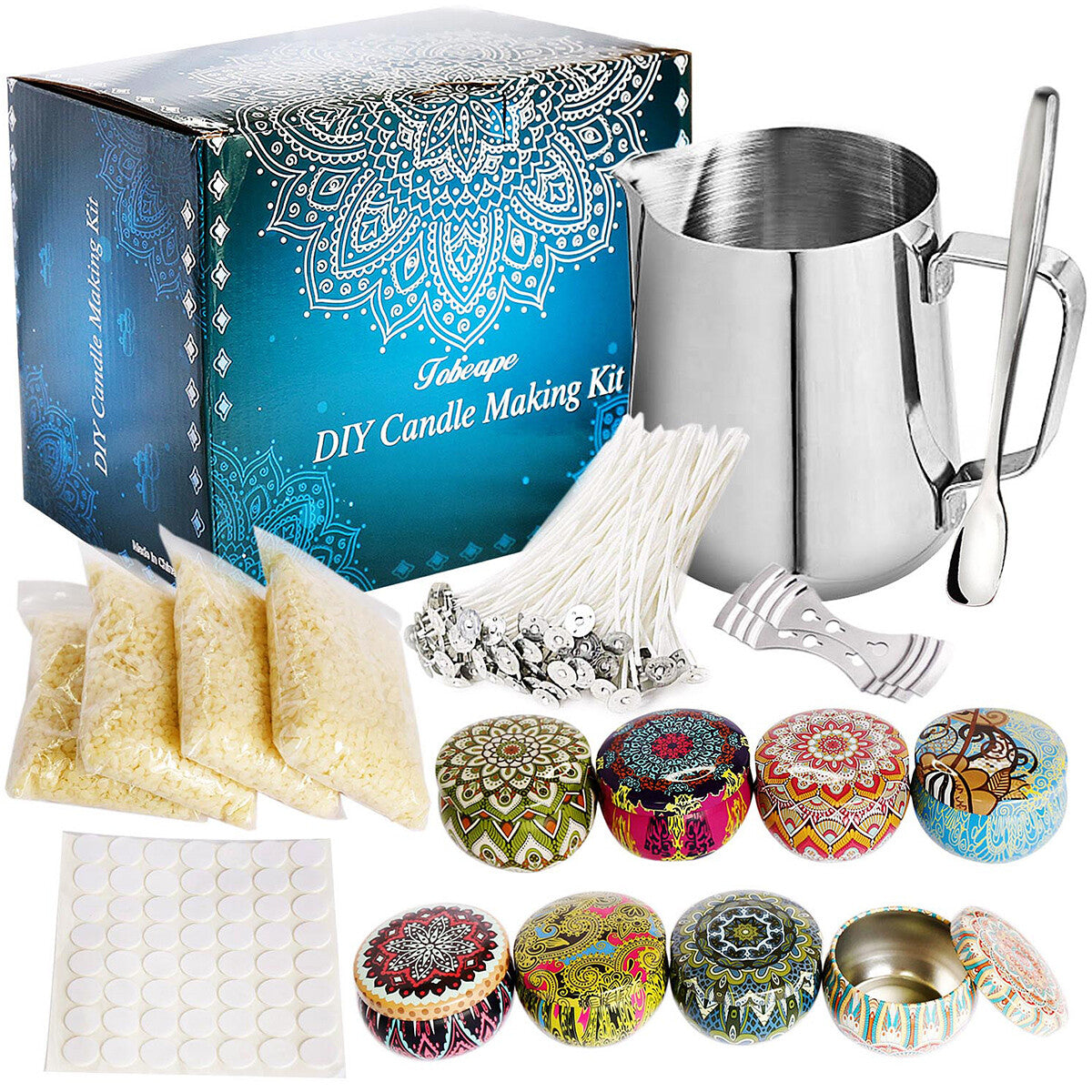 123PCS DIY Candle Making Kit Candle Craft Tool Set Pouring Pot Wick Wax Gift AU