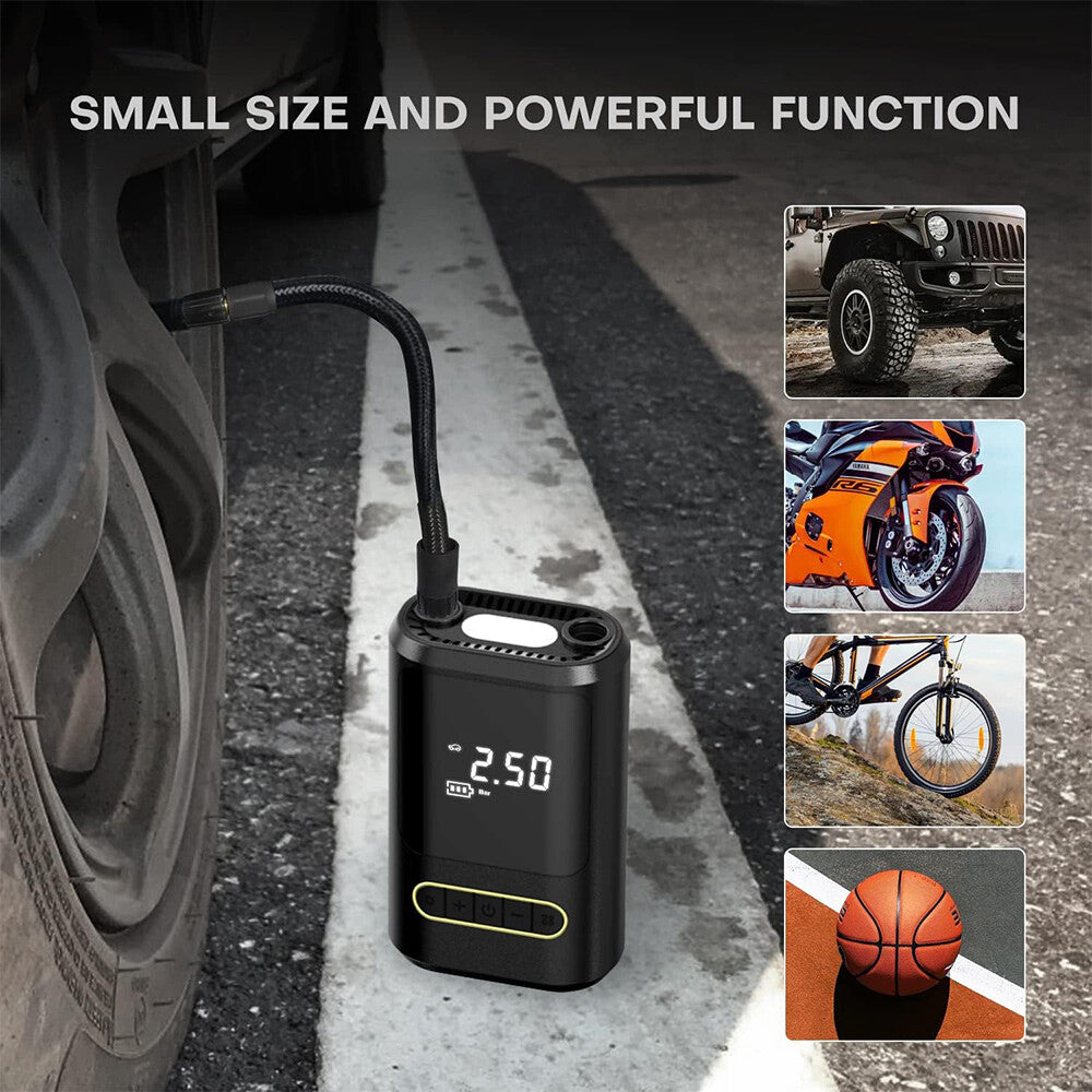 Cordless Car Air Pump Compressor Digital Tyre Inflator Electric Portable Pump