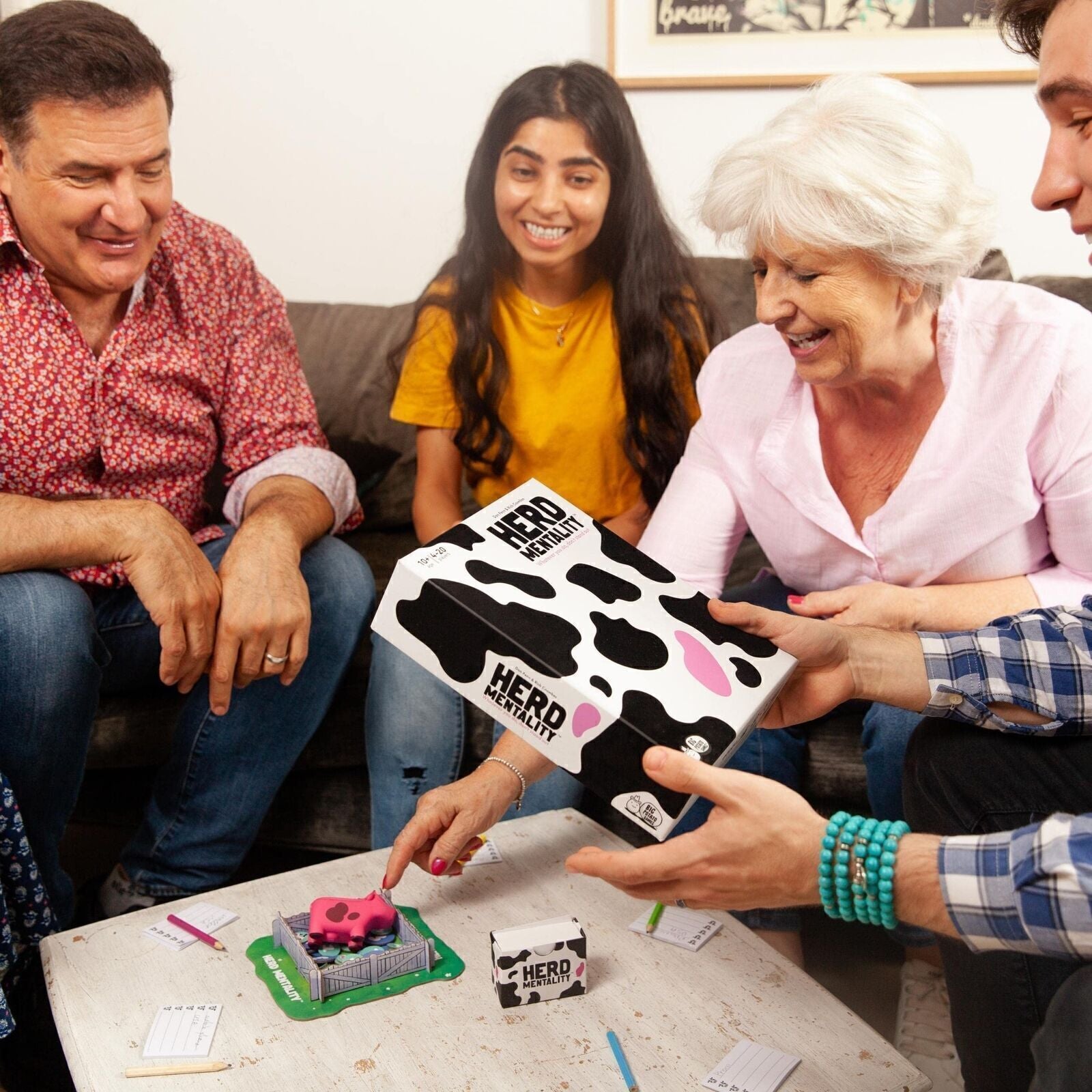 Herd Mentality: the Udderly Addictive Family Board Game 6 Player Age10+ Card Toy
