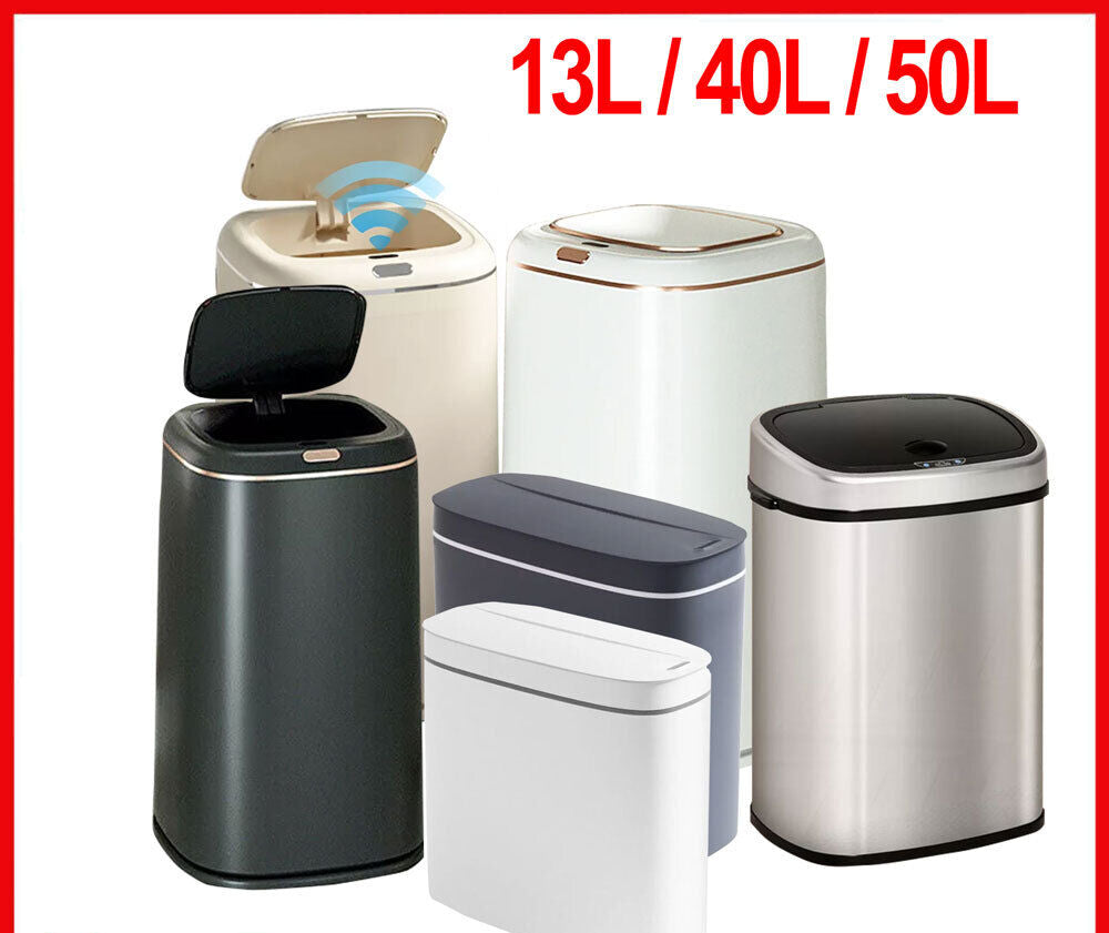 13L-50L Sensor Bin Automatic Smart Trash Bin Stainless Steel Kitchen Rubbish