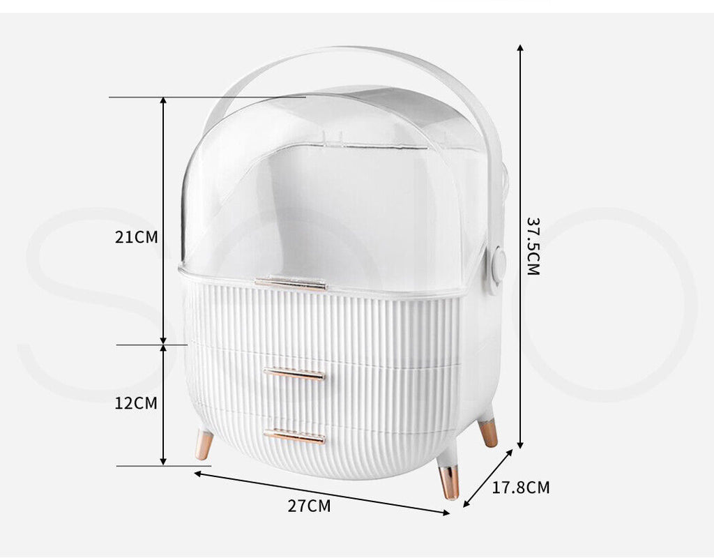 Makeup Case Organiser Cosmetic Carry Storage Box Portable Jewelry Drawer Holder