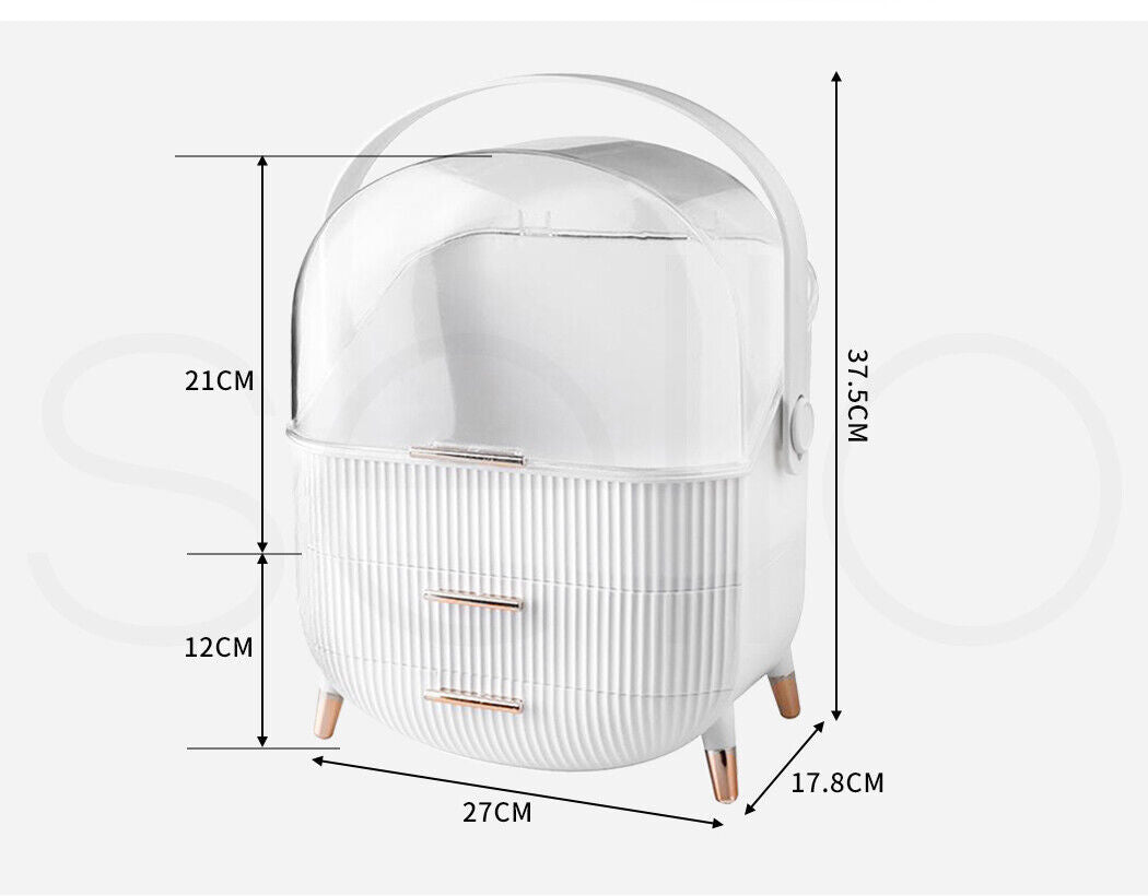 Makeup Case Organiser Cosmetic Carry Storage Box Portable Jewelry Drawer Holder