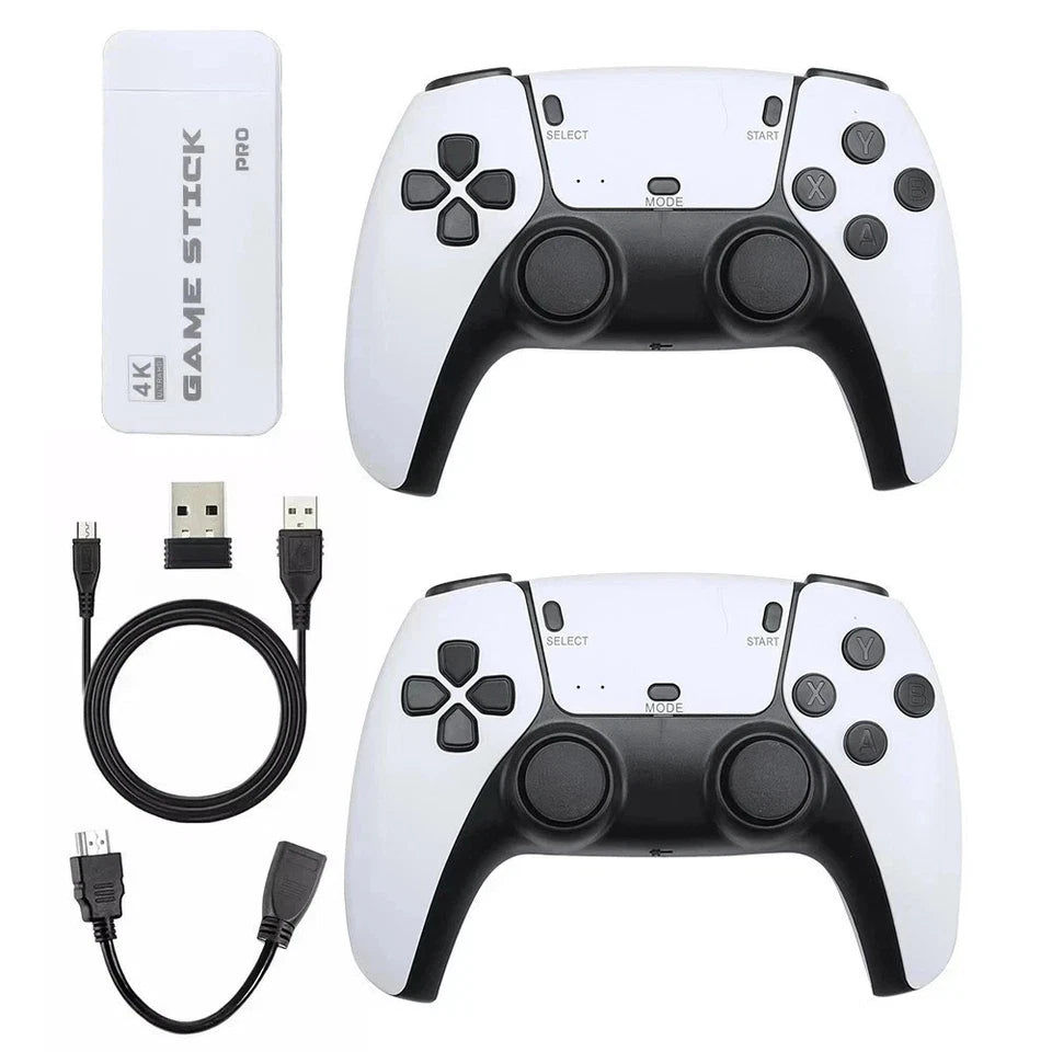 4K HDMI M15 Retro Game Stick Console 30,000+ Games Wireless TV Gaming System 2 Controllers