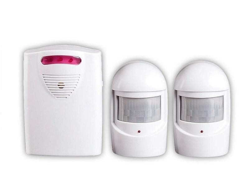 Wireless Infrared Motion Detector Sensor Alarm System Mini Motion Sensor Driveway Alert For Home, Garage, Outdoor Security