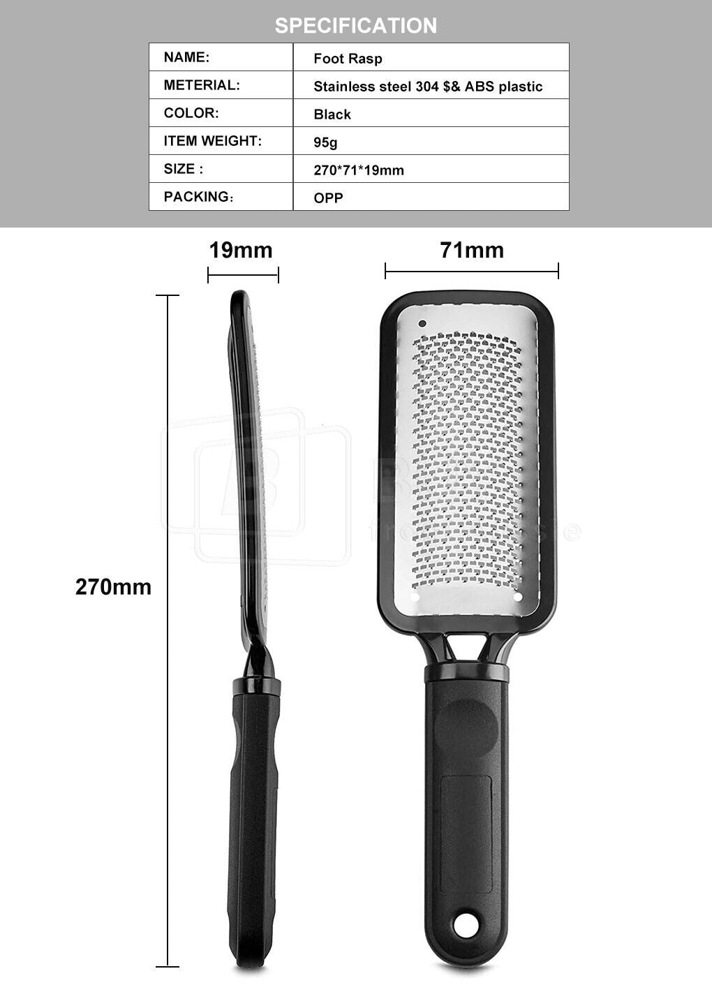 Foot File Scraper Grater Pedicure Rasp Callus Remover Tool Skin Shaver Cutter