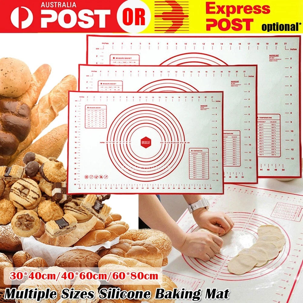 Non-Stick Silicone Baking Mat Rolling Cake Dough Scale Pastry Clay Fondant Sheet
