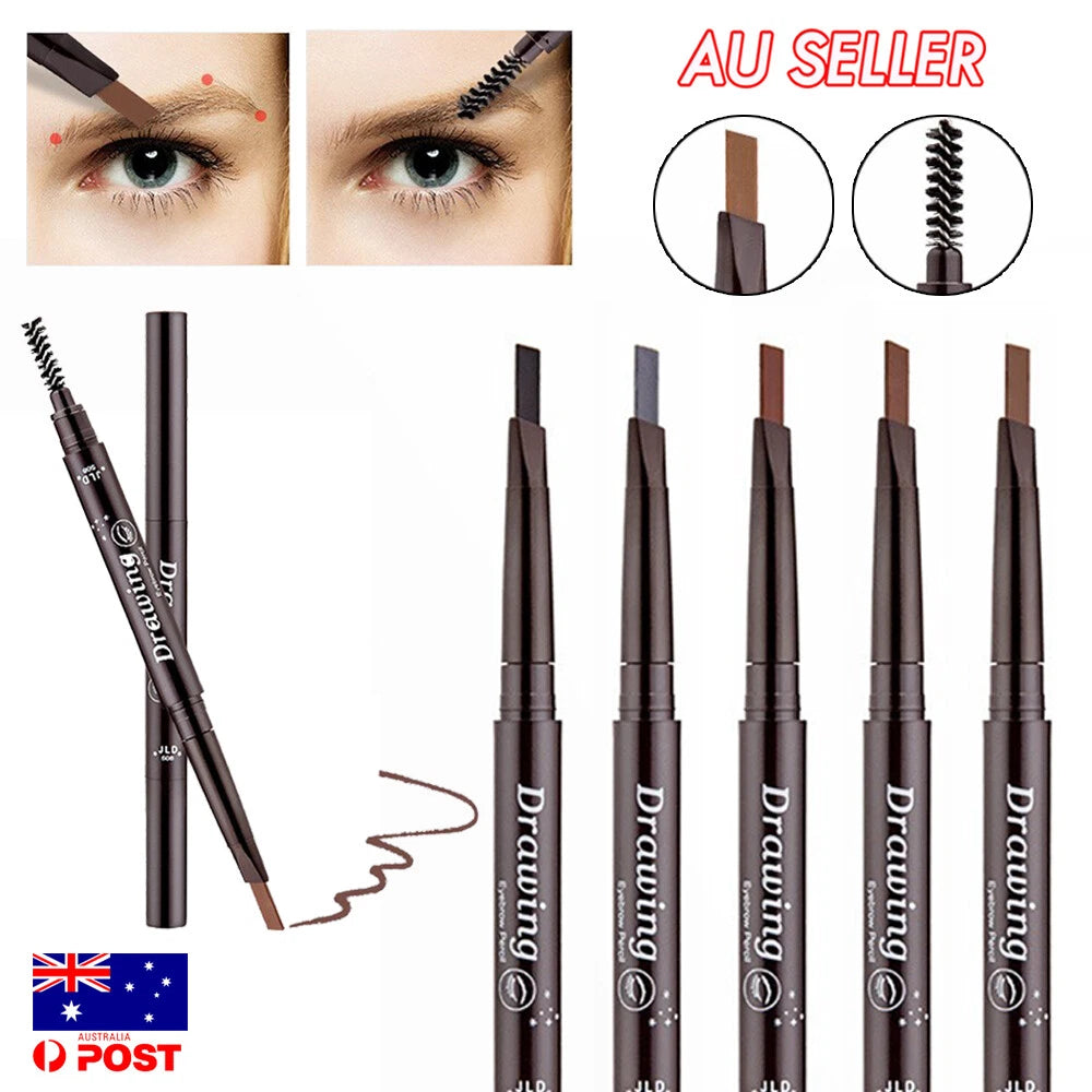 Waterproof Eyebrow Pencil Eye Brow Eyeliner Pen With Brush Makeup Cosmetic Tool