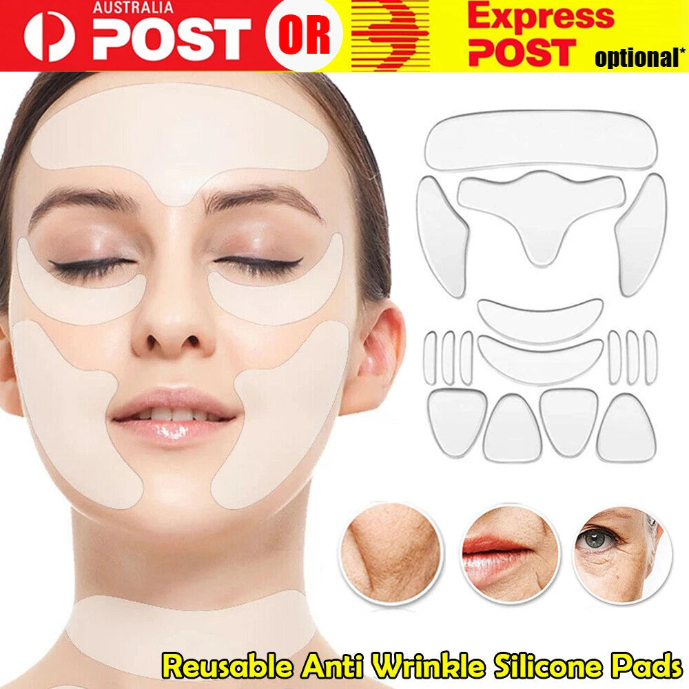 Reusable Anti Wrinkle Chest Neck Eye Face Pad Silicone Removal Patch Skin Care