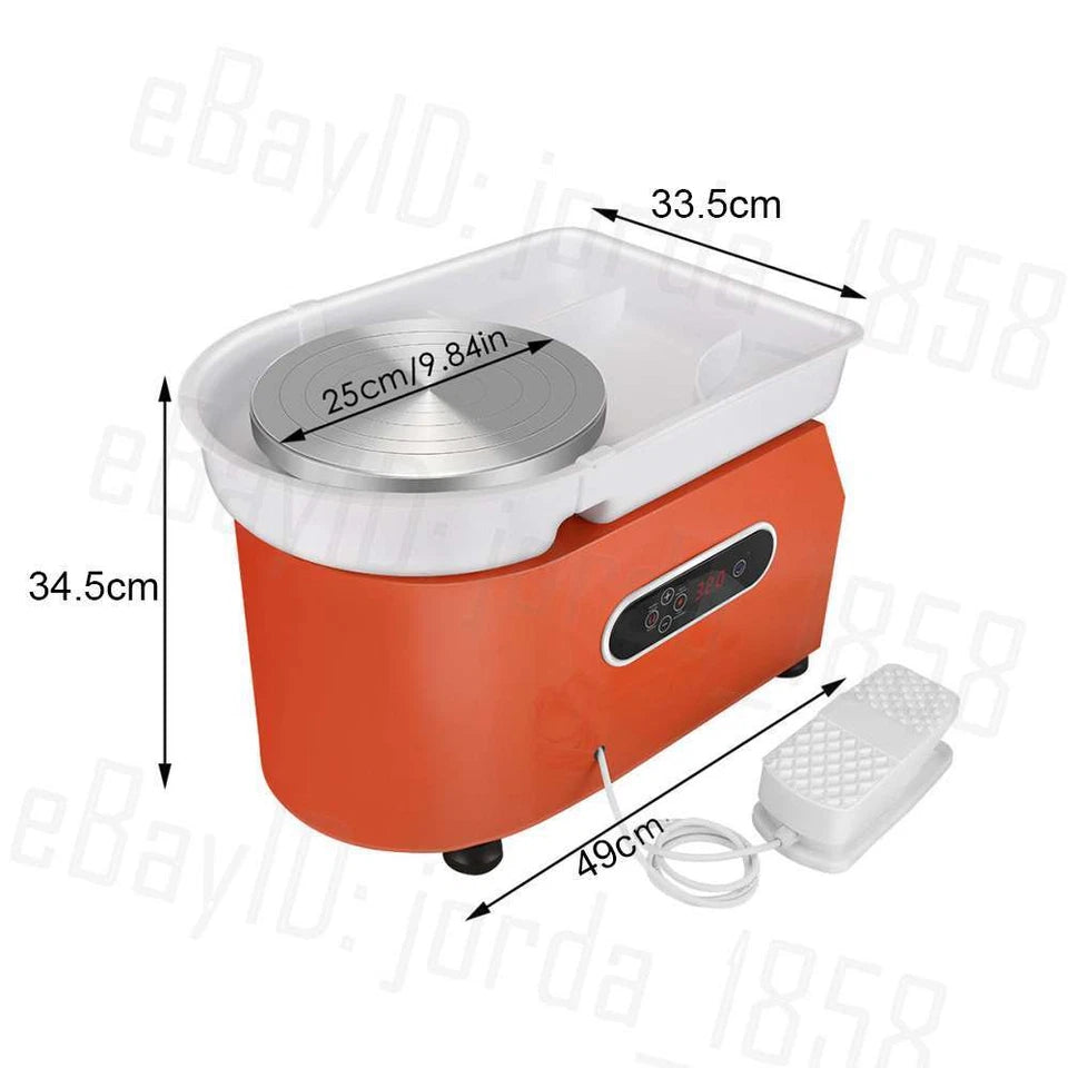30W / 1200W Electric Pottery Wheel Machine Ceramic Work Ceramics Clay Foot Pedal