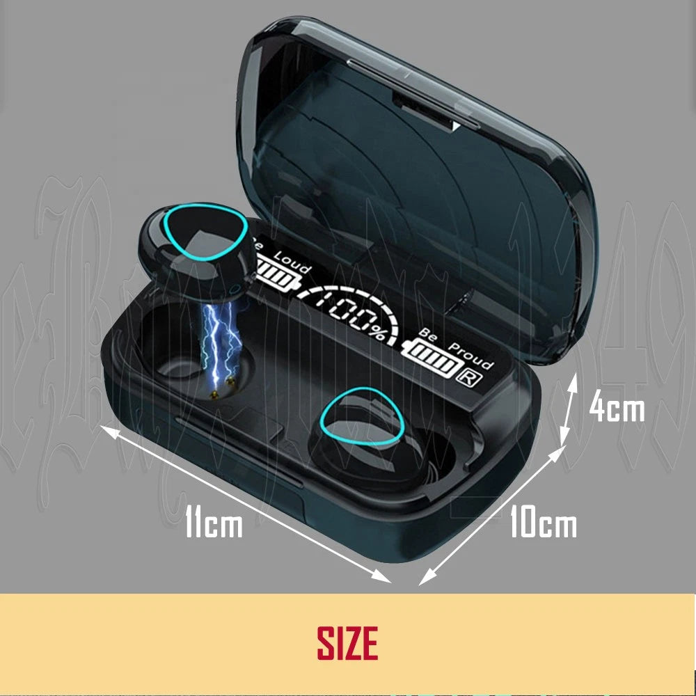 Wireless Bluetooth 5.3 Earbuds M10 LED Display Earphones Waterproof Headphone OZ