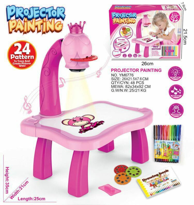 Kids Drawing Projector Table Projection Painting Board Christmas Gift Drawing