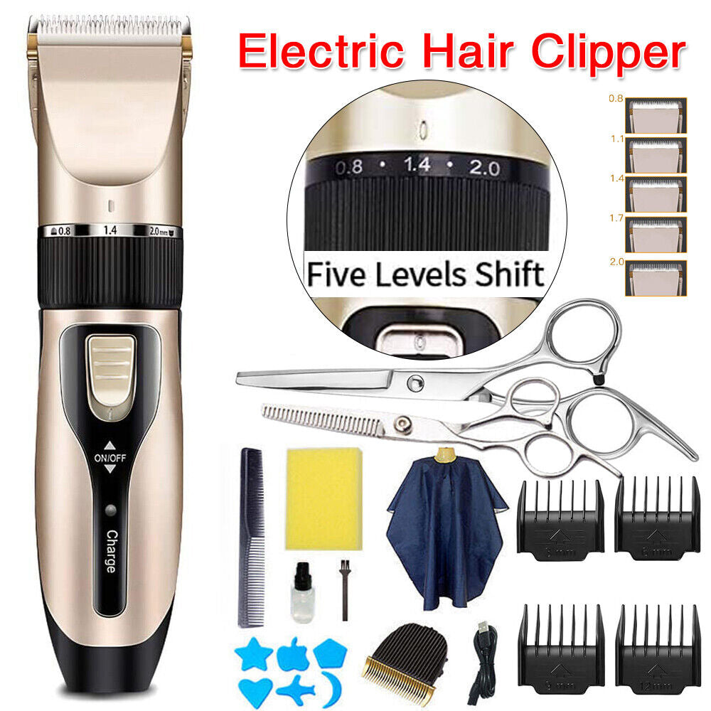 Electric Grooming Trimmer Pet Kit Clipper Cat Dog Hair Salon Shaver Cordless 