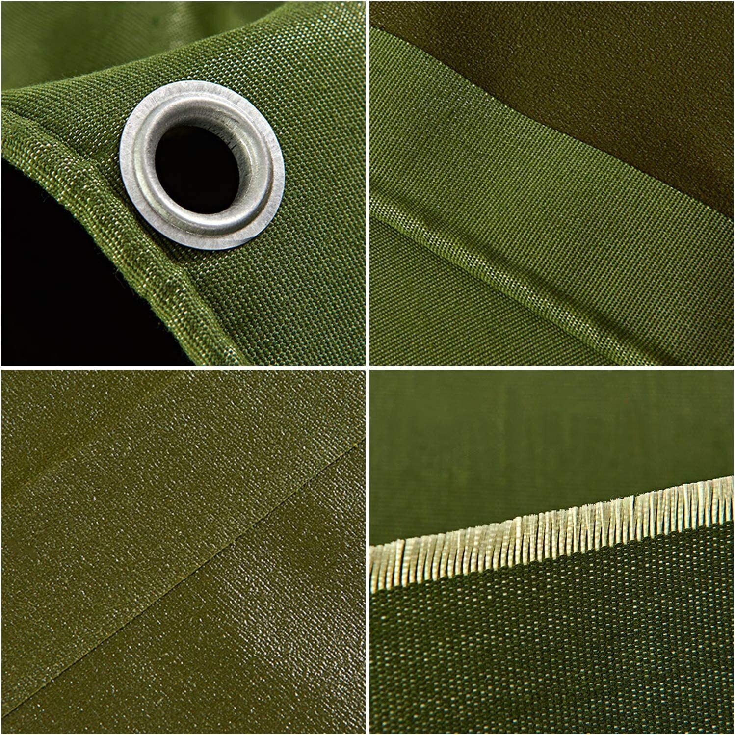 3 Sizes Heavy Duty Canvas Tarp Waterproof Tarpaulin Sun Blocked Dustproof Army