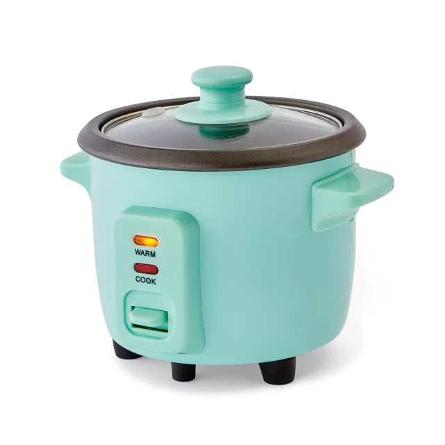 Mini Rice Cooker Small Non-stick Pot 1.5 Cup Non-Stick Cooker Electric Portable