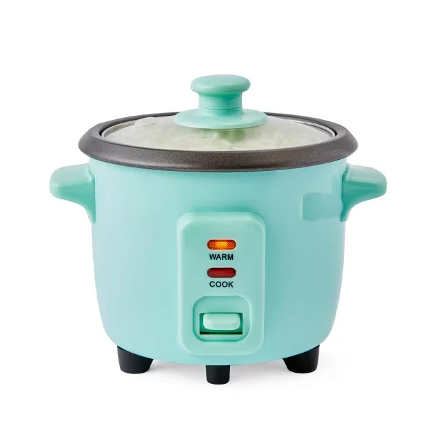 Mini Rice Cooker Small Non-stick Pot 1.5 Cup Non-Stick Cooker Electric Portable