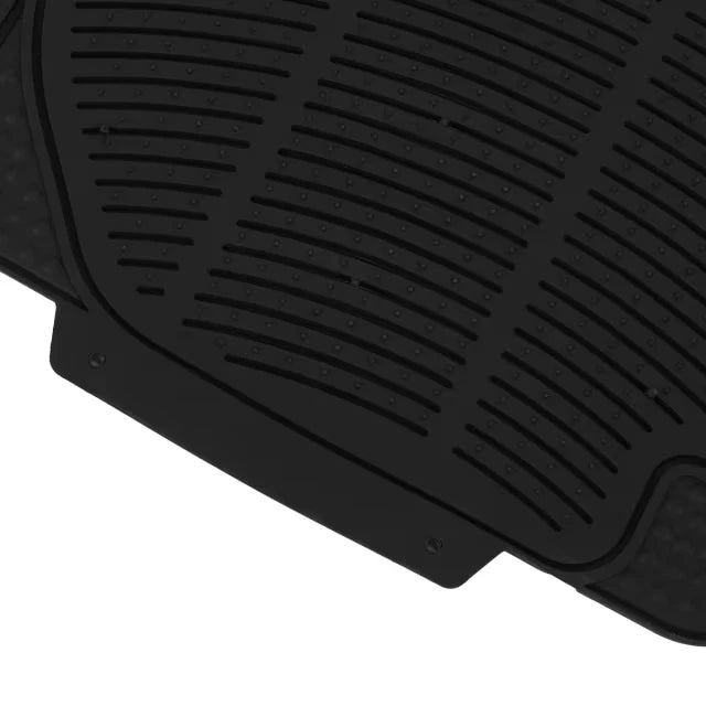 4 Pcs Car Floor Mats Universal Front Rear Rubber Black Fit Carpet Set Heavy Duty