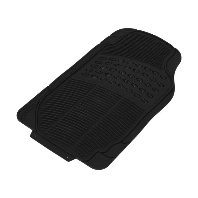 4 Pcs Car Floor Mats Universal Front Rear Rubber Black Fit Carpet Set Heavy Duty