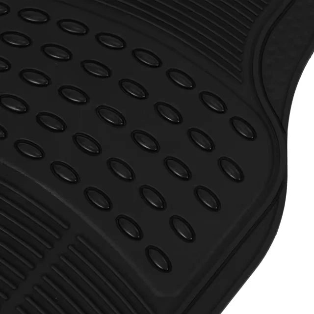 4 Pcs Car Floor Mats Universal Front Rear Rubber Black Fit Carpet Set Heavy Duty