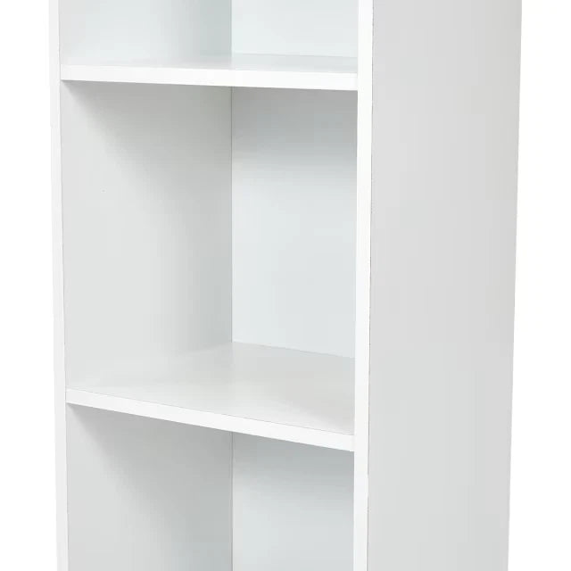 3 Tier Shelf Display Bookshelf Bookcase Storage White Rack Wooden Shelving