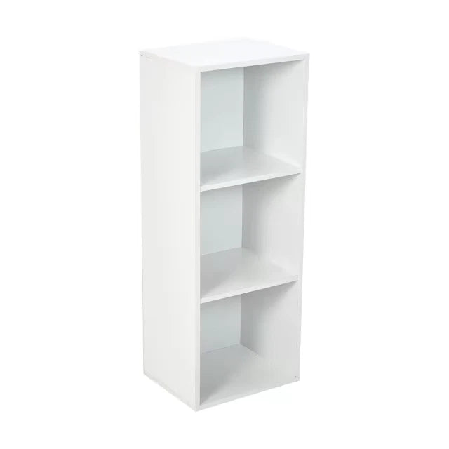 3 Tier Shelf Display Bookshelf Bookcase Storage White Rack Wooden Shelving