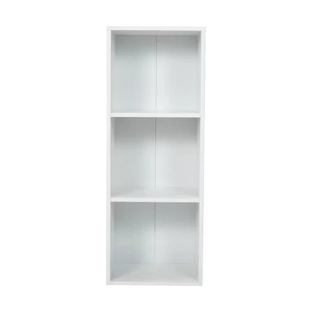 3 Tier Shelf Display Bookshelf Bookcase Storage White Rack Wooden Shelving