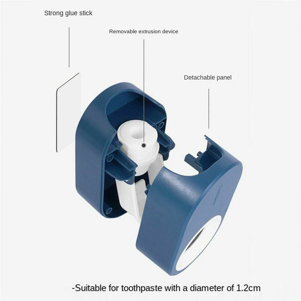 Automatic Toothpaste Dispenser Toothbrush Holder Bathroom Wall-Mounted Rack