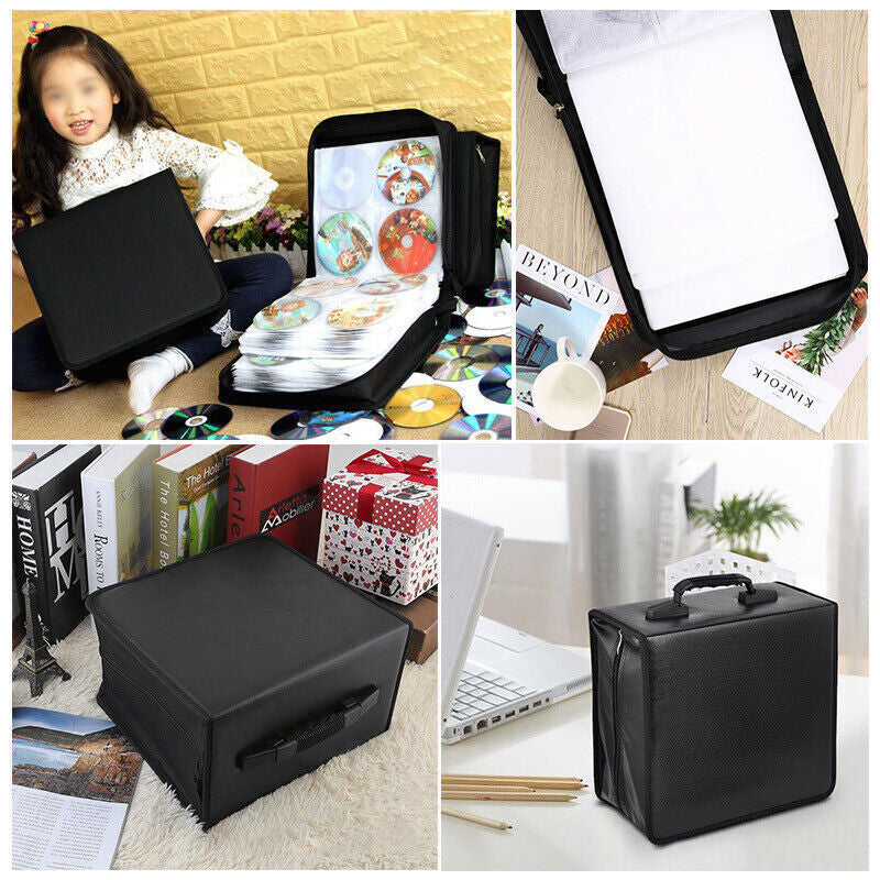 320 Disc CD DVD Case Wallet Storage Holder Album Folder Sleeves Cover Bag Box