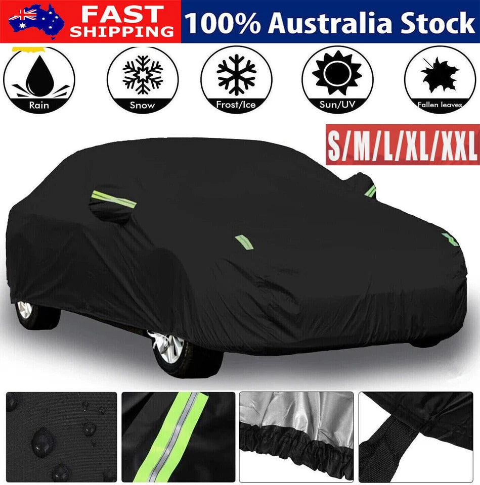 Heavy Duty Waterproof Car Cover Rain Snow UV Full Protection Outdoor Universal