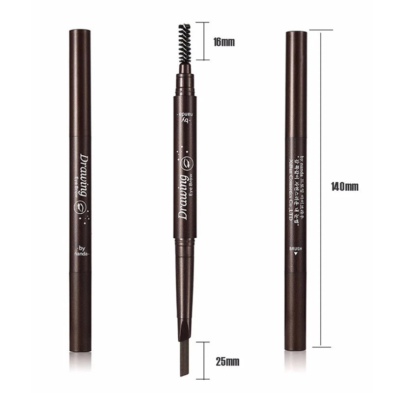 Waterproof Eyebrow Pencil Eye Brow Eyeliner Pen With Brush Makeup Cosmetic Tool