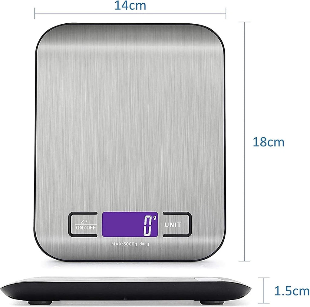11 LBS x 1g Digital Portable Electronic Weighing Scale Postal Shipping Scale With AC Adapter For Kitchen, Home And Office