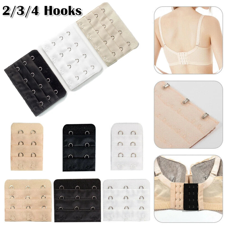 Clip On Bra Extender Extension 2 3 4 Hook Ladies Women Plus Size Maternity Strap