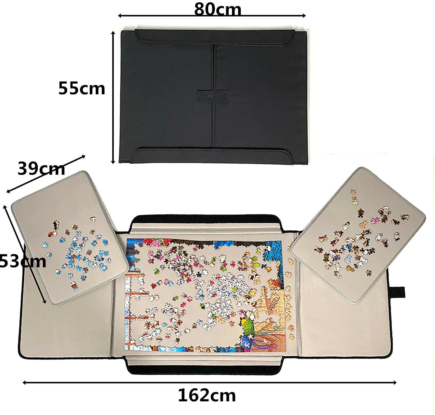 Portable Jigsaw Puzzle Board Mat Holds up to 1000 Pieces Puzzle Surface Holder