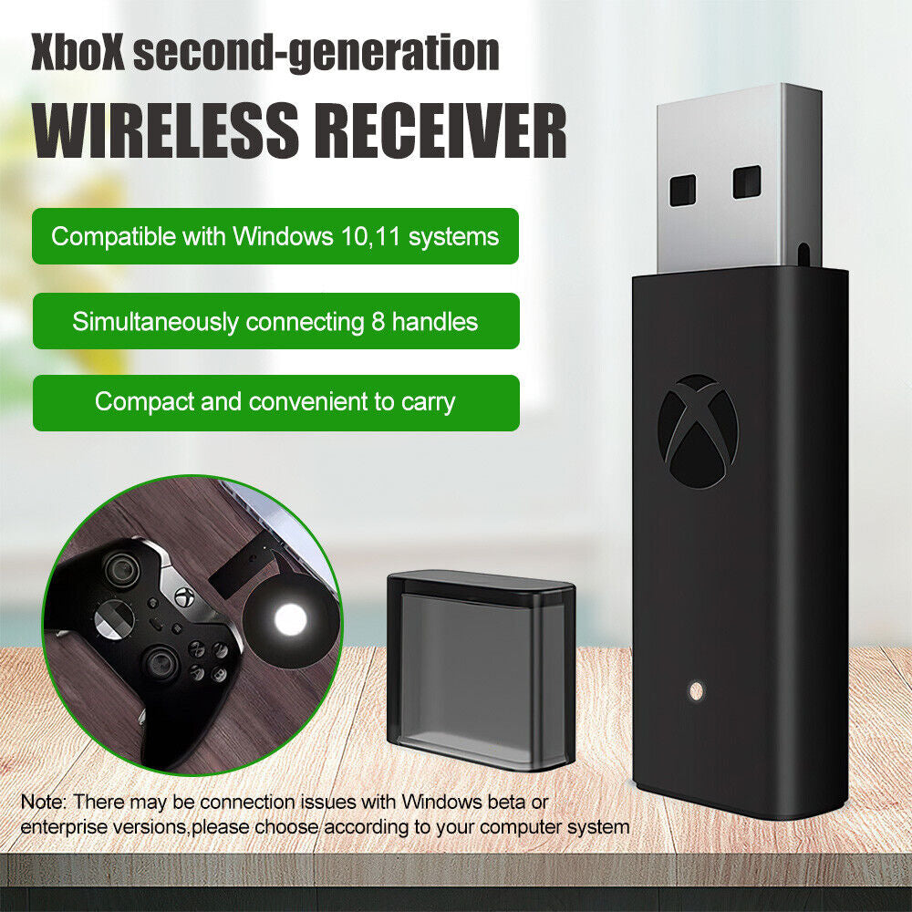 2Nd Generation Wireless Receiver Adapter for XBOX ONE Game Controller WIN 10