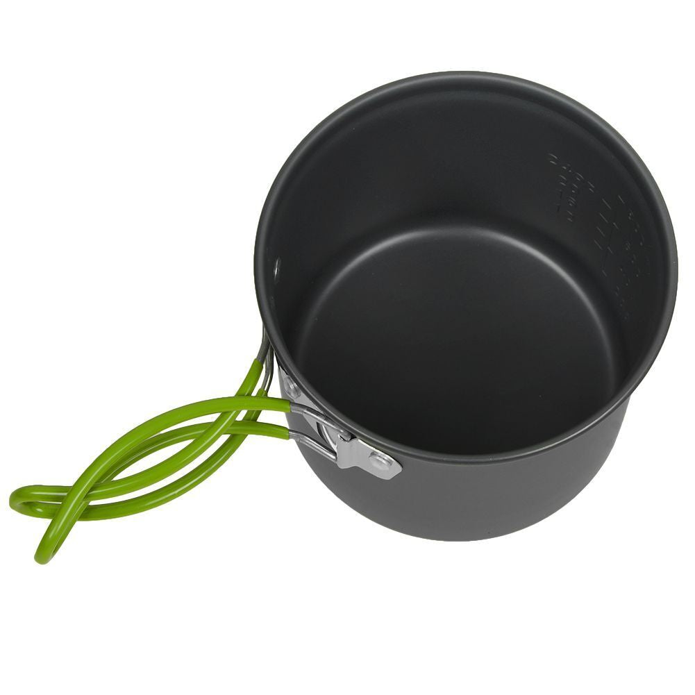 Outdoor Portable Camping Cookware Set Hiking Cooking Pot Gas Stove Tableware Kit