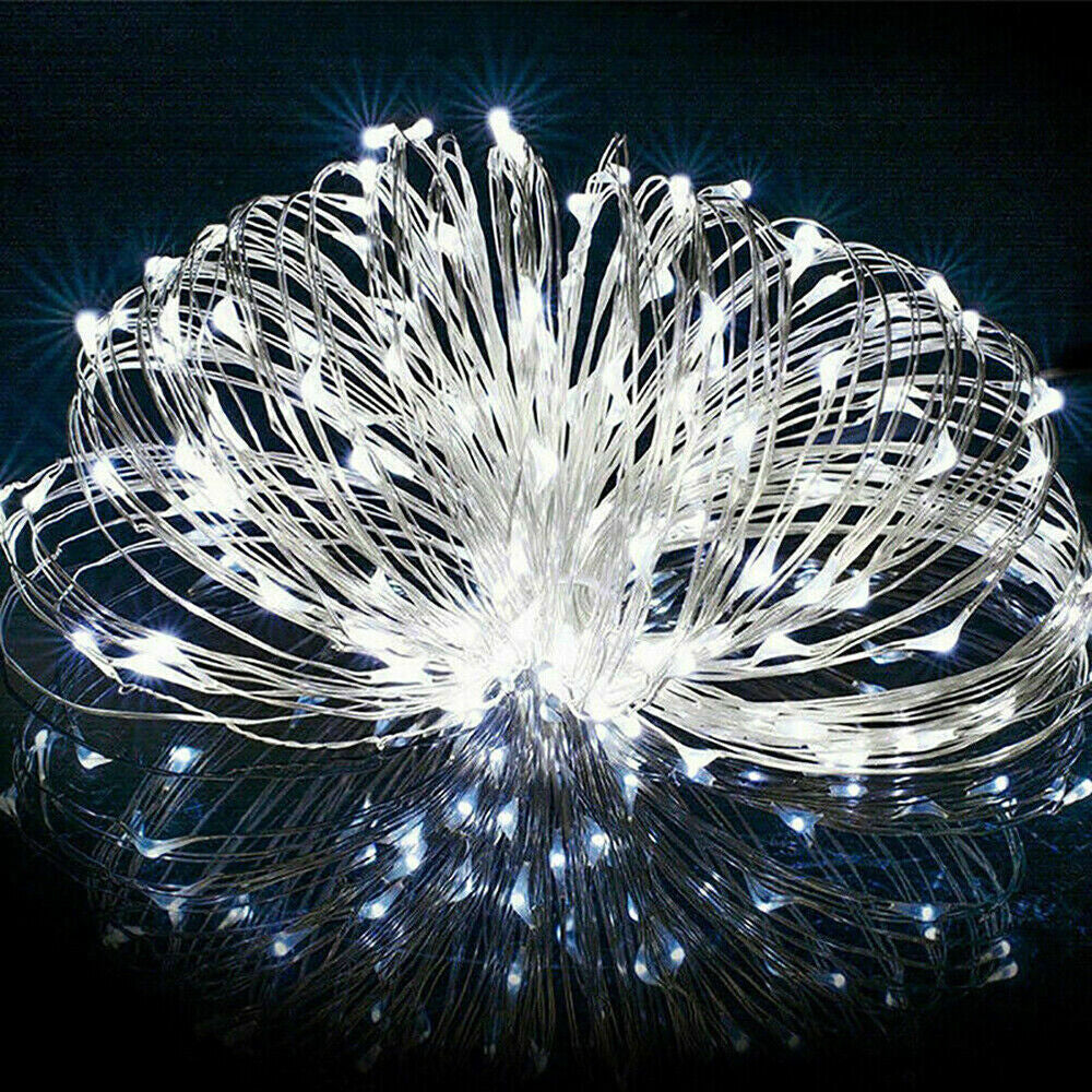 Solar String Fairy Lights Xmas Outdoor Garden Christmas Party Decor Waterproof