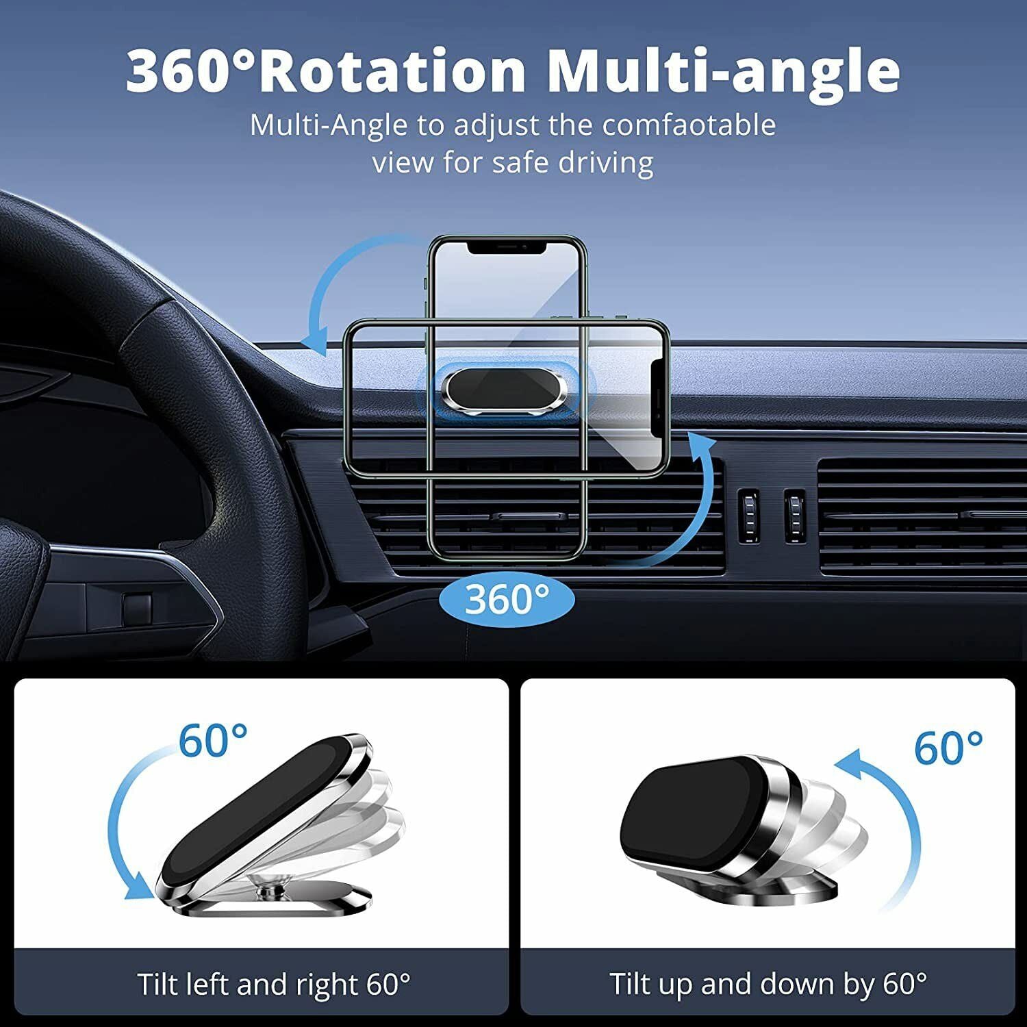 Magnetic Multi Scene Use Car Phone Holder Mount Dashboard Stand Universal for Iphone Samsung GPS