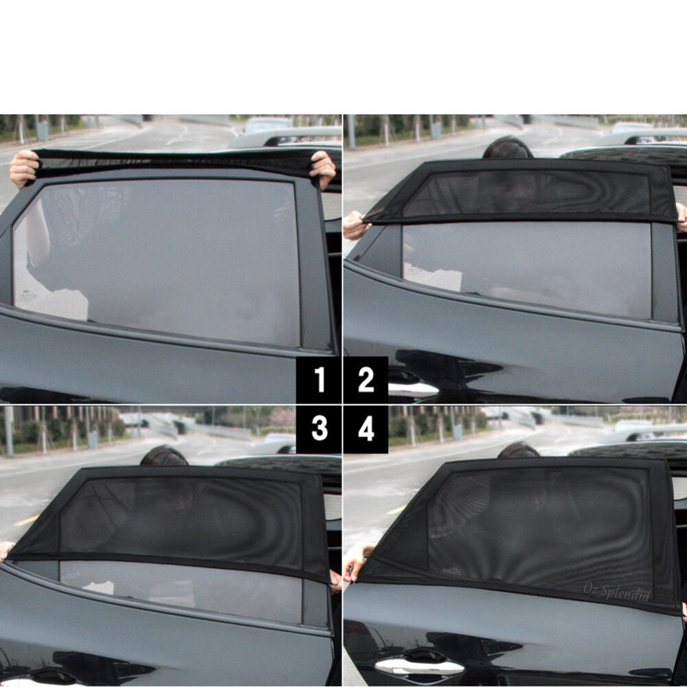 4PCS Universal Sun Shade Rear Side Seat Car Window UV Cover Sock Baby Protection