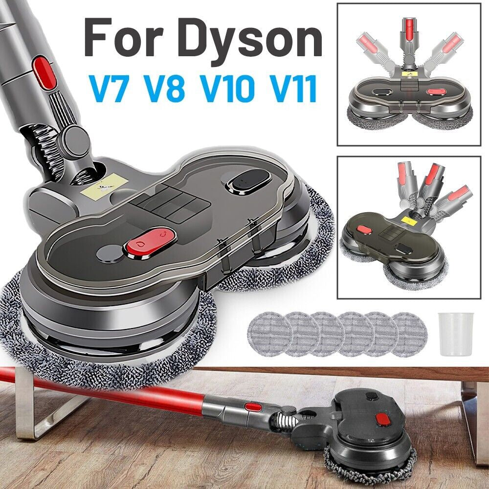 Electric Motorised Mop Head for Dyson V7 V8 V10 V11 V15 Vacuum Cleaners W/6 Pads